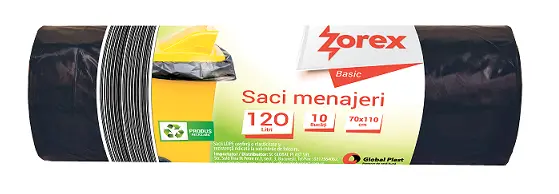 Vreća za smeće 120L 70x110cm 10/1 LDPE Zorex Basic