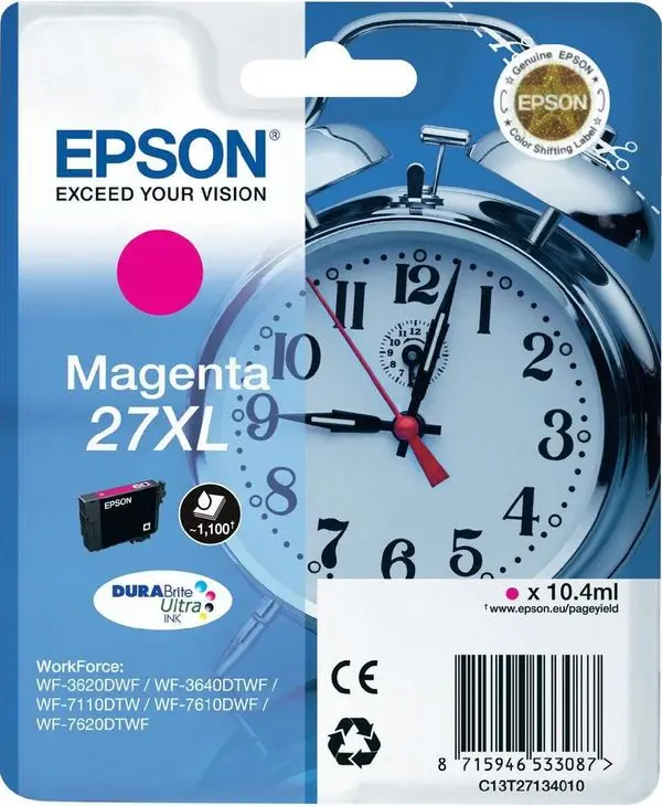 Tinta EPSON T27134010 Magenta 27XL - DURABrite Ultra Extra Large original