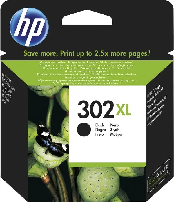 Tinta HP F6U68AE Black No.302XL original