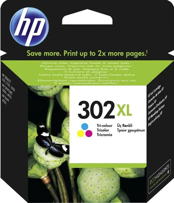 Tinta HP F6U67AE Tri-color No.302XL original