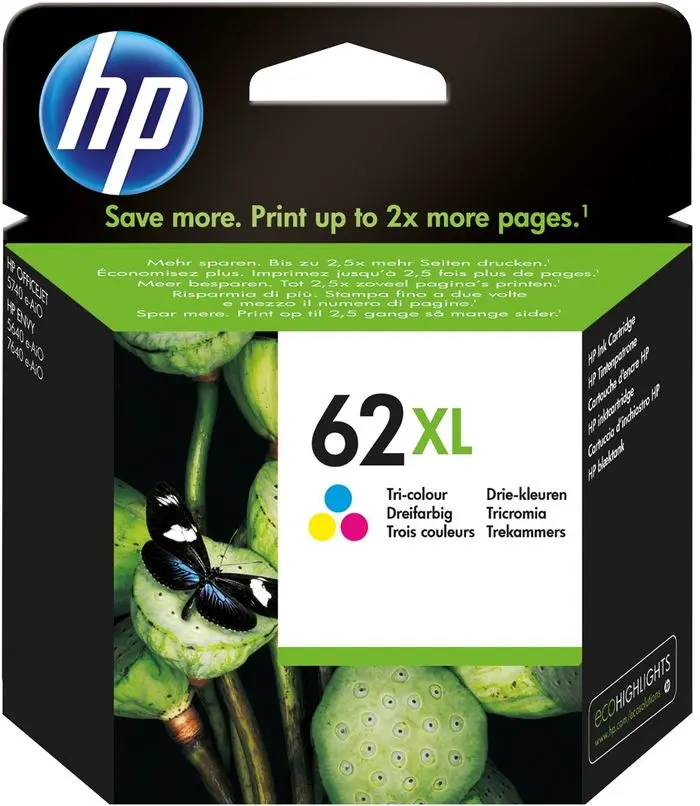 Tinta HP C2P07AE Tri-color No.62XL original