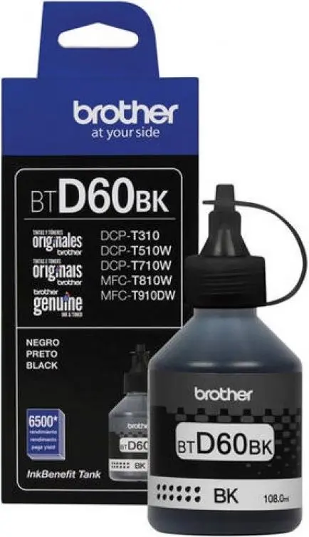 Tinta BROTHER BTD-60 Black original