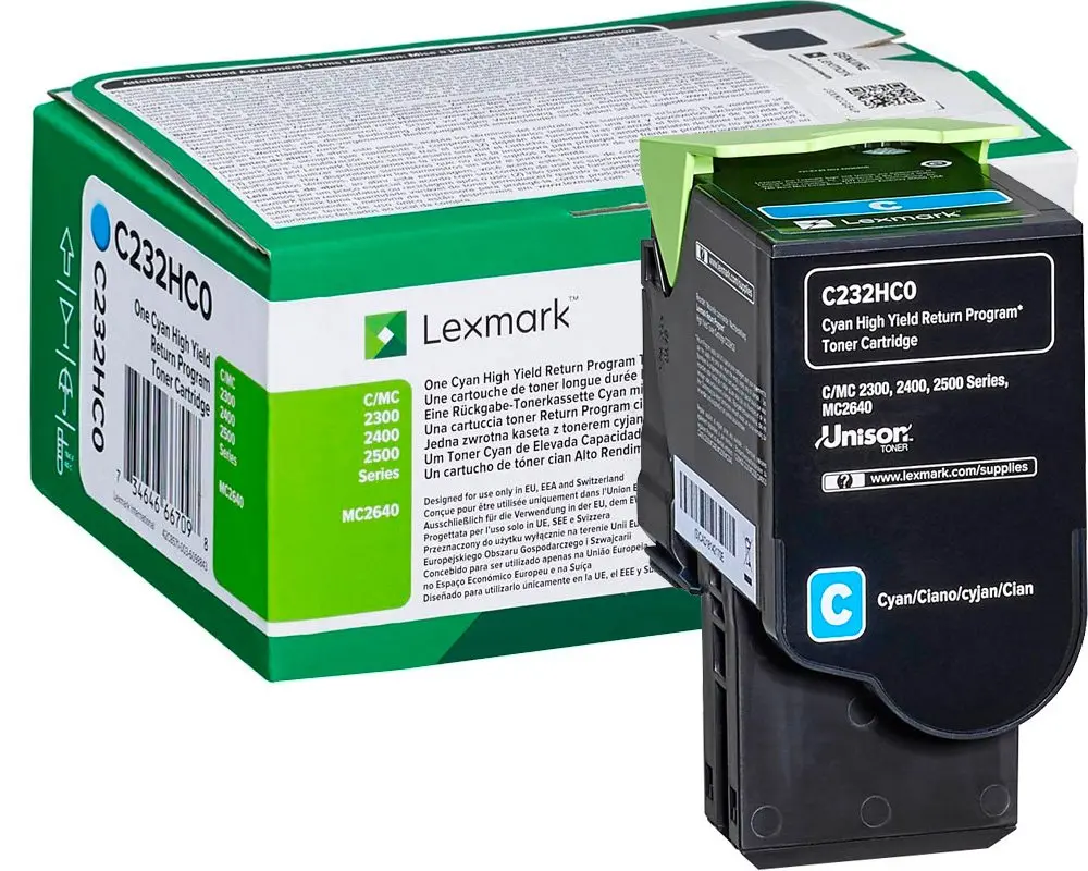 Toner LEXMARK C/MC2325/2425/2535/MC2640 C232HC0 Cyan original