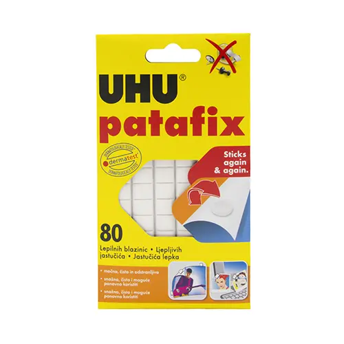 Ljepilo jastučići 65gr Patafix Tac UHU 48810 80/1 bijeli