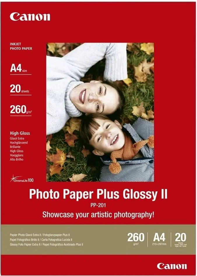 Papir photo CANON A4 260g/m2 Photo Paper Plus Glossy II #20 - PP-201