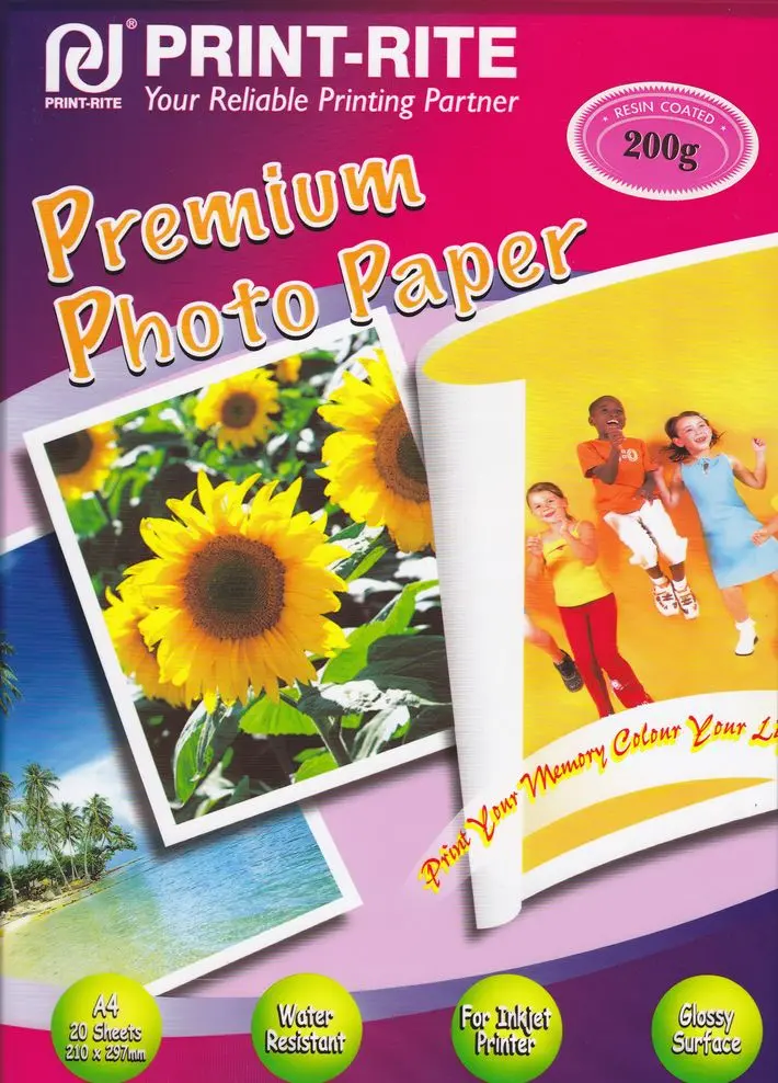 Papir Photo   A4 200g/m2 Premium Photo Glossy Paper Resin Coated 20L