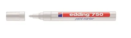 Marker permanentni lakirajući 2-4mm Edding 750 okrugli vrh bijeli