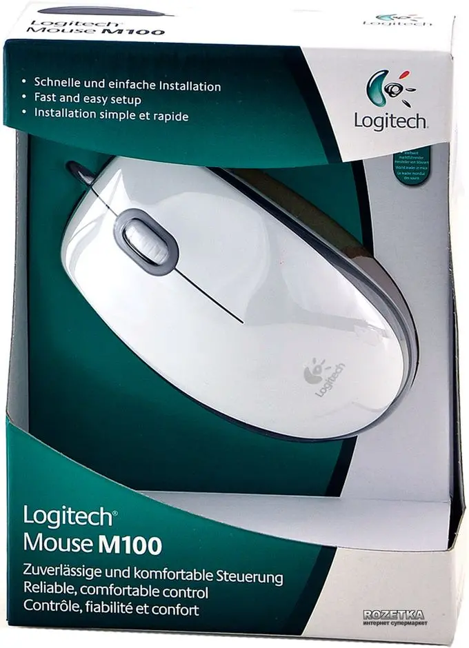 Miš LOGITECH M100 White - USB