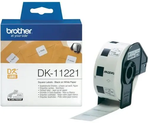 Ribbon BROTHER DK11221 naljepnice 23x23mm Square paper label - 400 komada