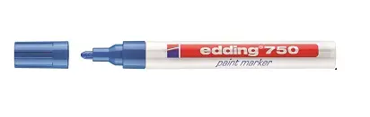 Marker permanentni lakirajući 2-4mm Edding 750 okrugli vrh plavi