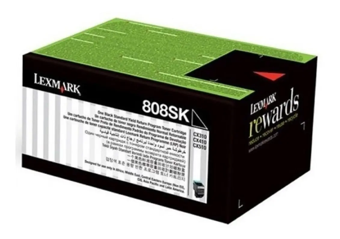 Toner LEXMARK CX310/ 410/ 510 Black 808SK0 original