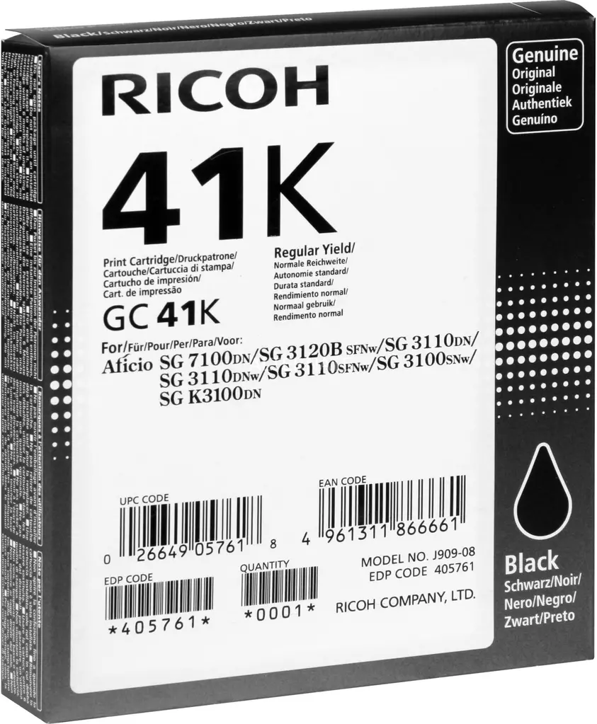 Tinta RICOH GC 41K - black original