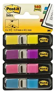 Zastavica 43,1x11,9mm 4x35 lis. film polupr. Post-it 3M 683-4AB 4 svijetle boje