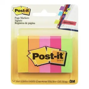 Zastavica 50x15mm 5x100 listova papirnata Post-it 3M 670-5N 5 boja