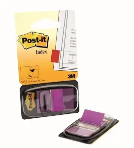 Zastavica 25,4x43,2mm 50 listova film poluprozirni Post-it 3M 680-8 ljubičasta