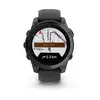 Smart watch GARMIN Fenix E 47mm Tamnosivi čelik s crnim silikonskim remenom - 010-03025-01