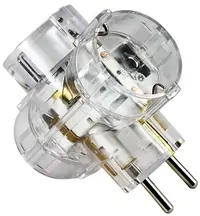 Razdjelnik COMMEL T trostruki 250V transparentni Razdjelnik COMMEL T trostruki 250V transparentni