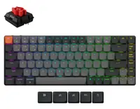 Tipkovnica KEYCHRON K3X-H1-UK Carbon Black RGB 75% Layout BT Wired Red Switch Low profile Tipkovnica KEYCHRON K3X-H1-UK Carbon Black RGB 75% Layout BT Wired Red Switch Low profile